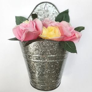 Summer Roses in Hanging Tin